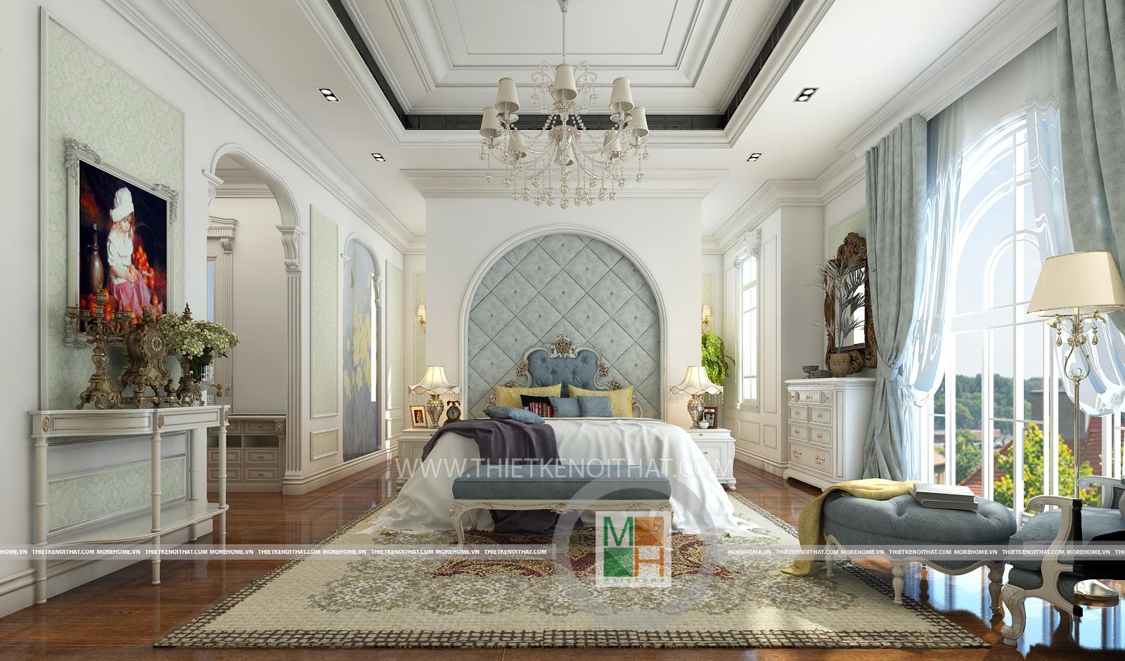Các mẫu thiết kế phòng ngủ biệt thự đẹp không thể rời mắt