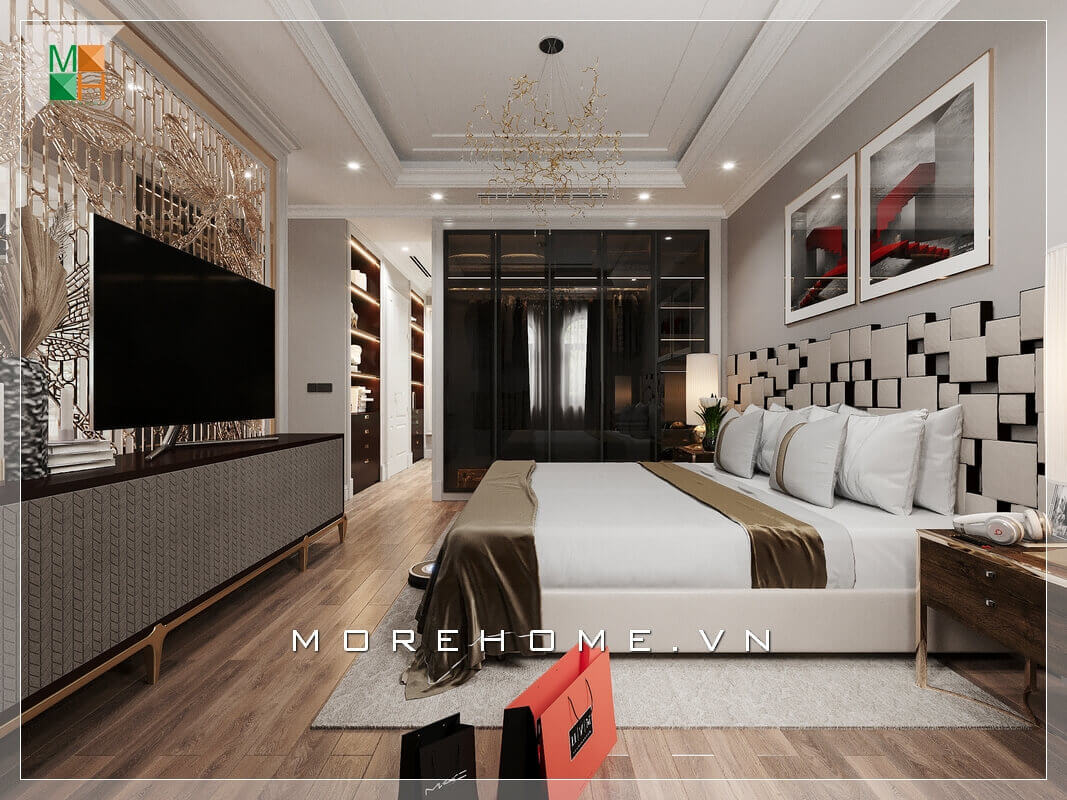 Cách bố trí phòng ngủ biệt thự chinh phục mọi gia chủ
